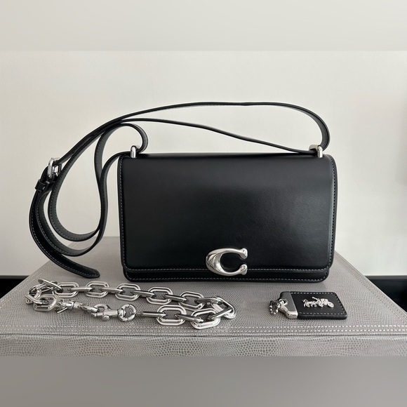 Coach Bandit Shoulder Bag Black w/ Silver Hardware - Picture 3 of 8